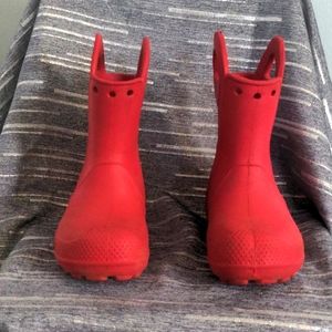 Crocs Red Rain Boots